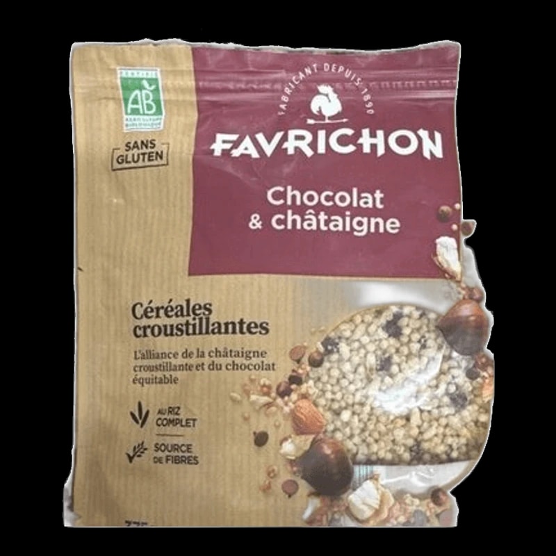 Favrichon, Muesli Chocolat Chataigne Bio, 375g