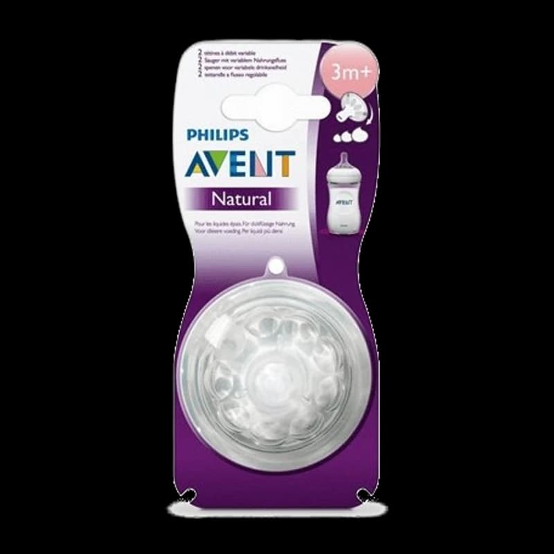 Avent, Variable Flow Natural Teats 3M+ of age,