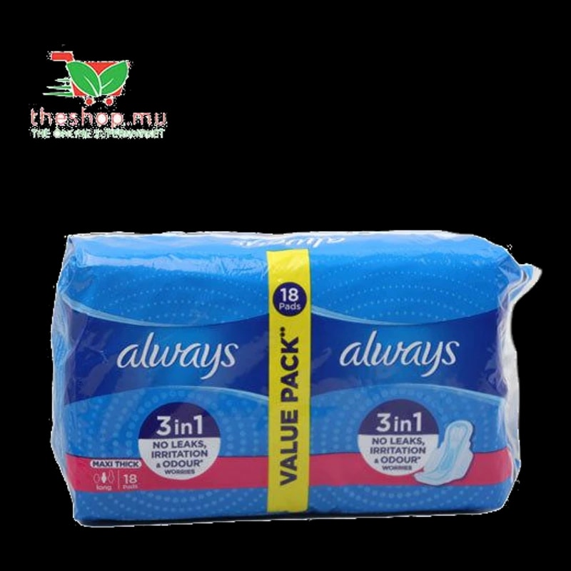 TheShop.mu-Always, Pads Maxi Fresh Long, x18 -Feminine Hygiene