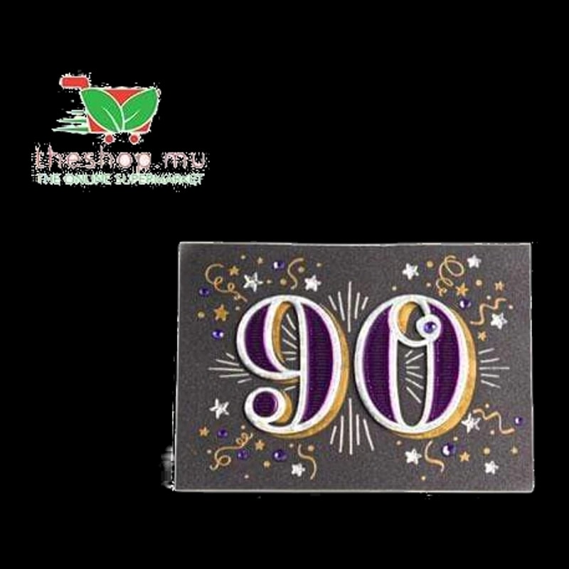 TheShop.mu-"90" Birthday Greeting Card -Flowers & Gifts