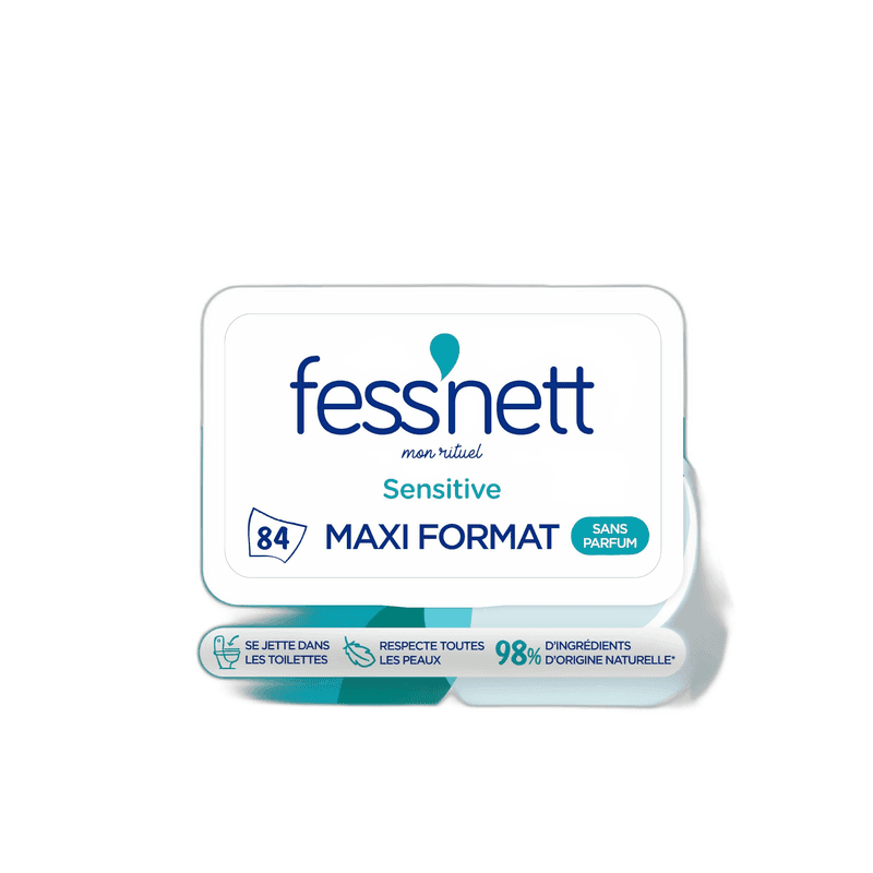 Fess'nett, 50 Papier Toilette Humide Fleur De Coto