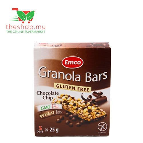 Emco, gluten-Free Bar Choc Chip X 5, 125g