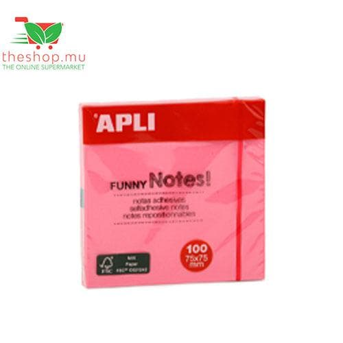Apli, Pink Funny Sticky Notes 100pcs, 75x75 mm