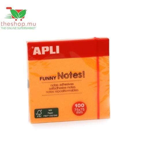 Apli, Orange Funny Sticky Notes 100pcs, 75x75 mm