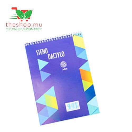 Atlas, Spiral Writing Pad A5 50 Sheets Ruled-Steno