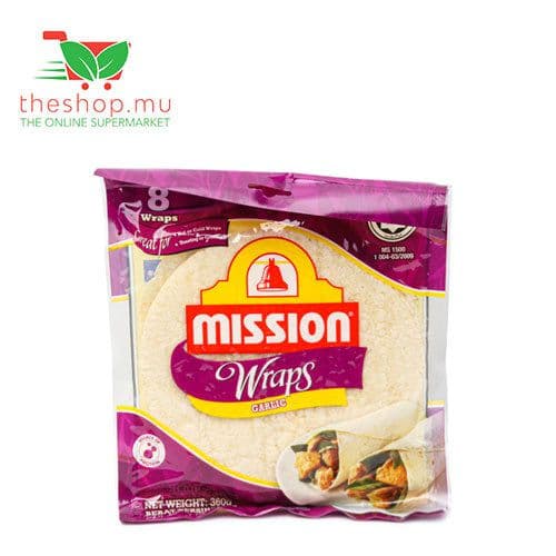Mission, Garlic Wraps x8, 360g