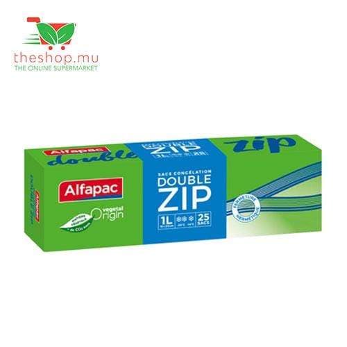 Alfapac, Sacs Congélation Double Zip 1L, X25
