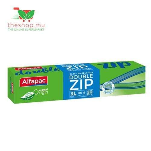 Alfapac, Sacs Congélation Double Zip 3L, X20