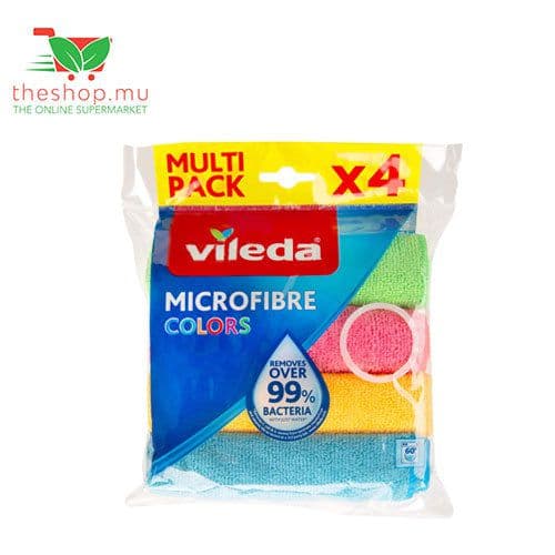 Vileda Microfibre Colours Cloths Multi Pack X 4