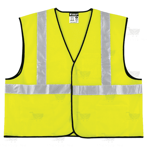 Reflective Vest with Pockets, yellow, large