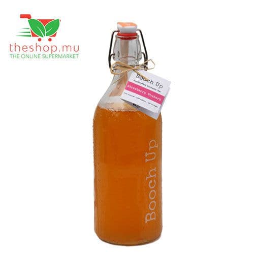 Booch Up, Kombucha Strawberry Rhubarb, 1L