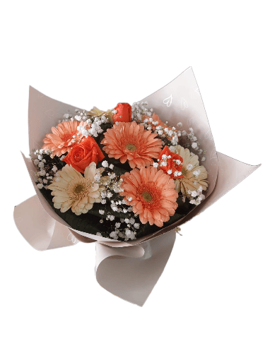 Peach Perfection Gerbera Bouquet