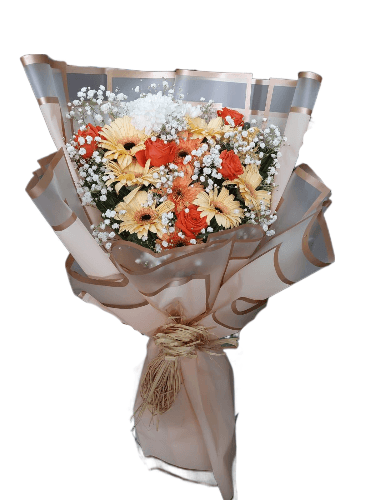 Sunlit Radiance of Yellow & Orange Gerbera + Roses