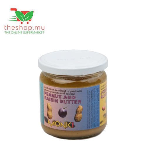 Monki, Peanut raisin butter EKO, 330g