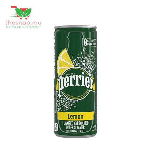 Perrier, Lemon Sparkling Water, Can, 250ml