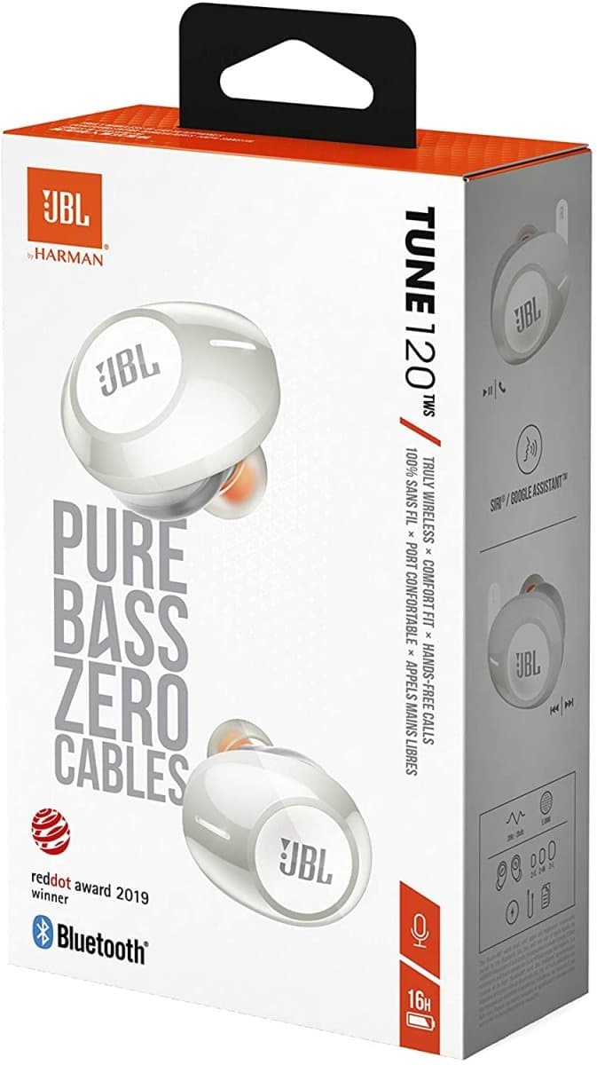 JBL, True Wireless Sport Earphones White, 5.8mm